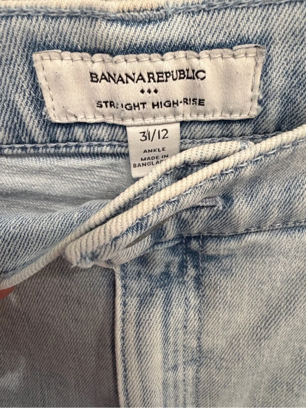 Banana Republic Factory Straight Leg Cropped High Rise Denim - Picture 4 of 4